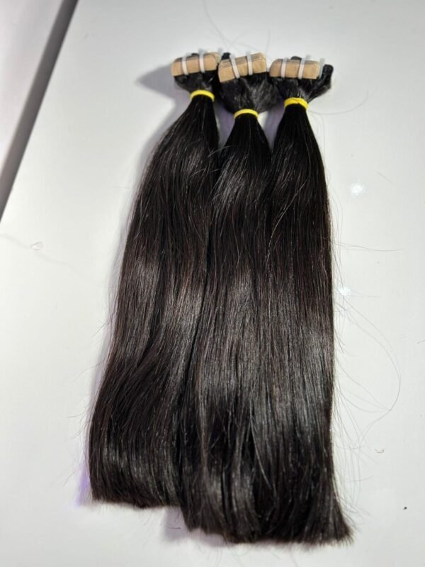 TAPE HAIR 14" Tape 💯 Human Hair Natural color /Vietnam Hair/Super double drawn