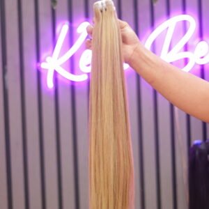 BUNDLES  STRAIGHT 18''💯 100%  Human Hair | blonde Highlight Vietnam Hair