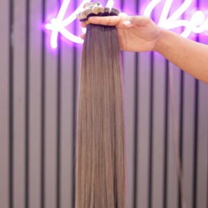TAPE HAIR 22" Tape 💯 Human Hair Ombrey dark ash grey/Vietnam Hair/Super double drawn