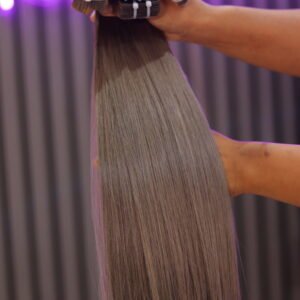 TAPE HAIR 18" Tape 💯 Human Hair Ombrey dark ash grey/Vietnam Hair/Super double drawn copy
